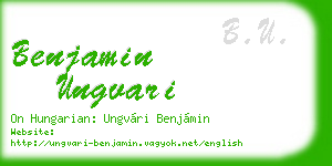 benjamin ungvari business card